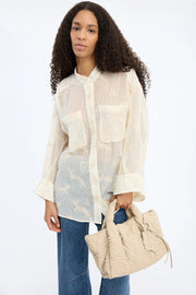 Munthe Fortunato embroidered blouse - cream