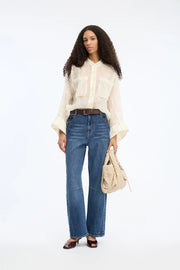 Munthe Fortunato embroidered blouse - cream