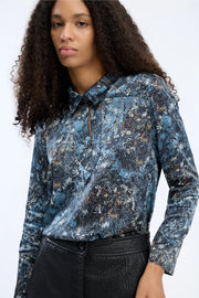 Munthe Vignette print top - blue