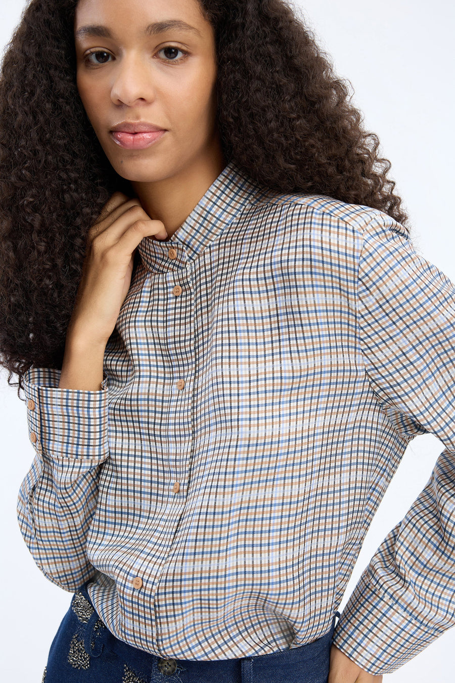 Munthe Veiling check blouse