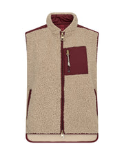 Mos mosh Rowe Eli teddy gilet - Cabernet