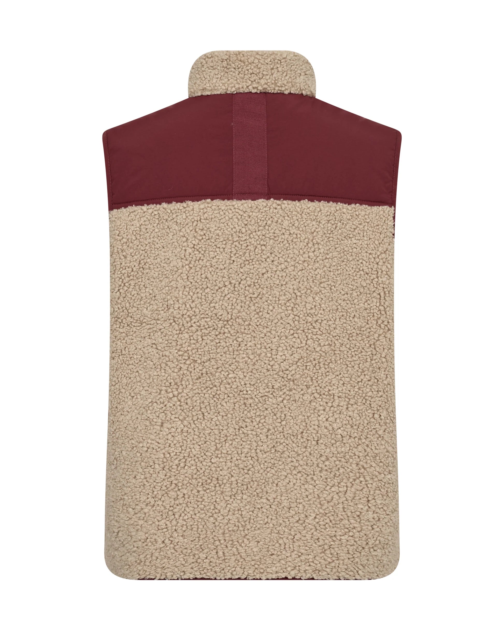 Mos mosh Rowe Eli teddy gilet - Cabernet