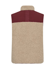 Mos mosh Rowe Eli teddy gilet - Cabernet