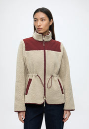 Mos mosh Elisa Eli teddy jacket - feather grey