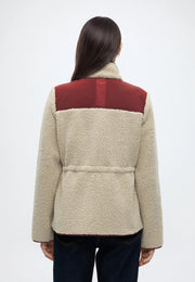 Mos mosh Elisa Eli teddy jacket - feather grey
