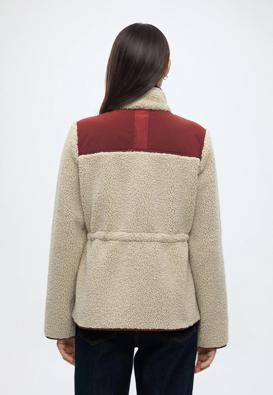 Mos mosh Elisa Eli teddy jacket - feather grey