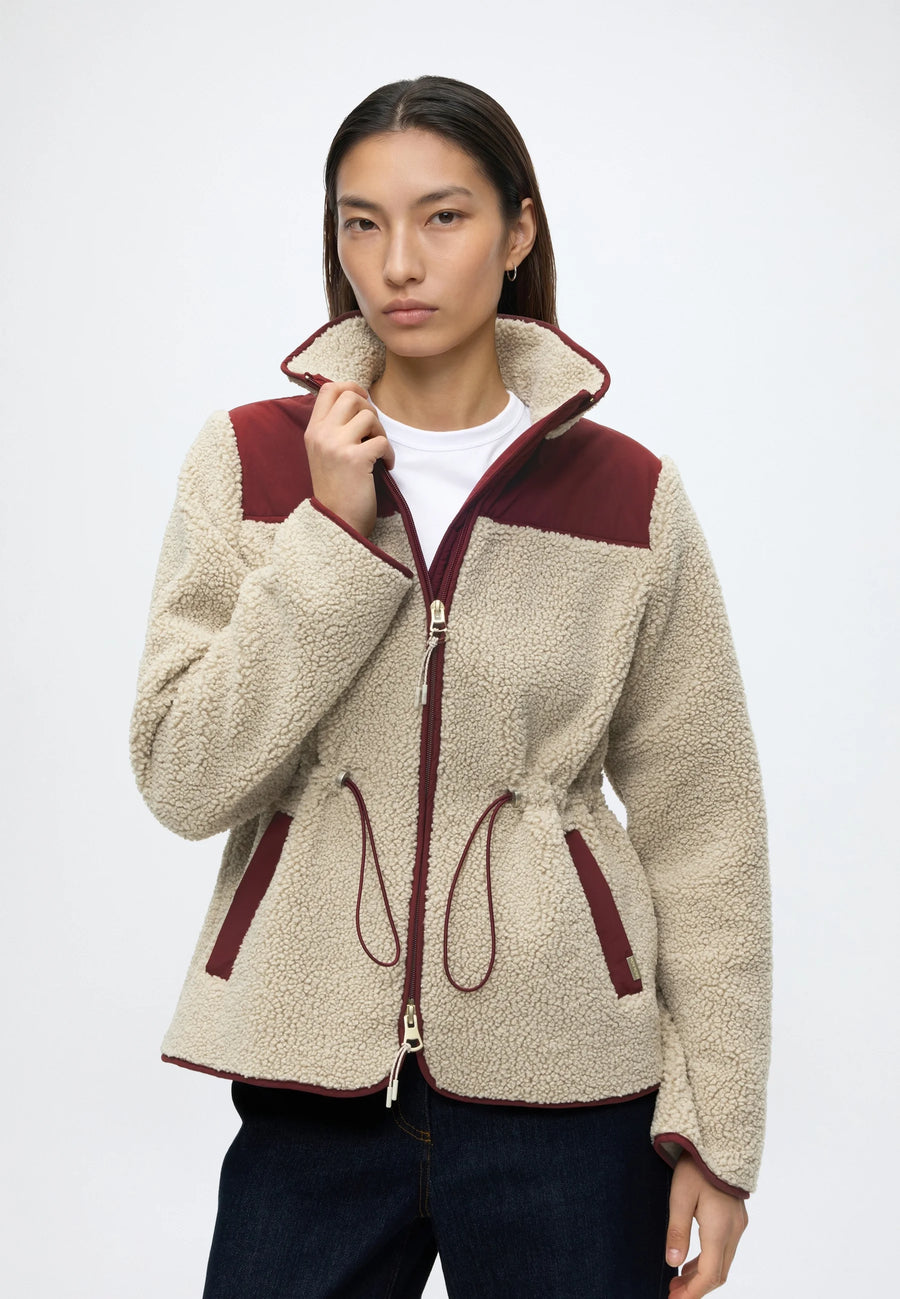 Mos mosh Elisa Eli teddy jacket - feather grey
