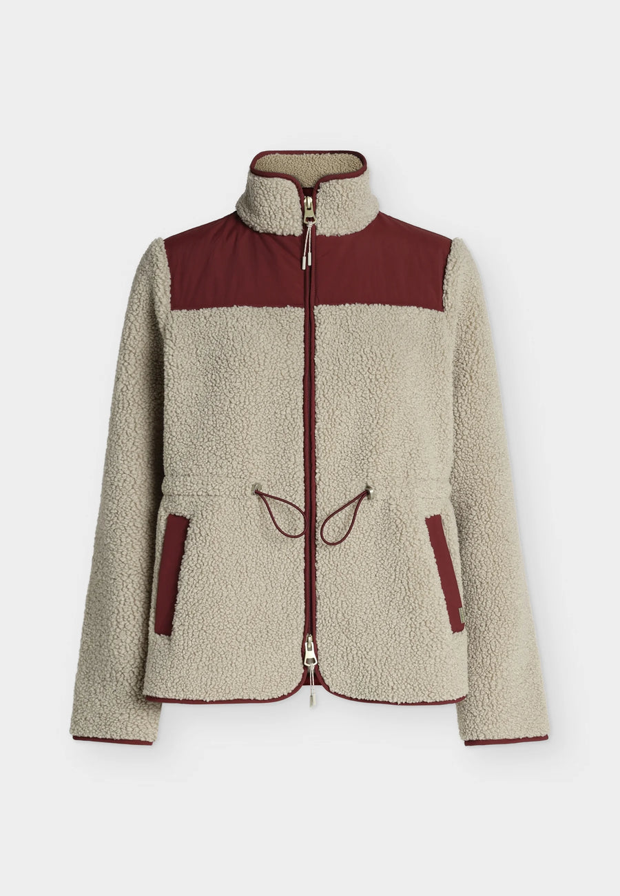 Mos mosh Elisa Eli teddy jacket - feather grey