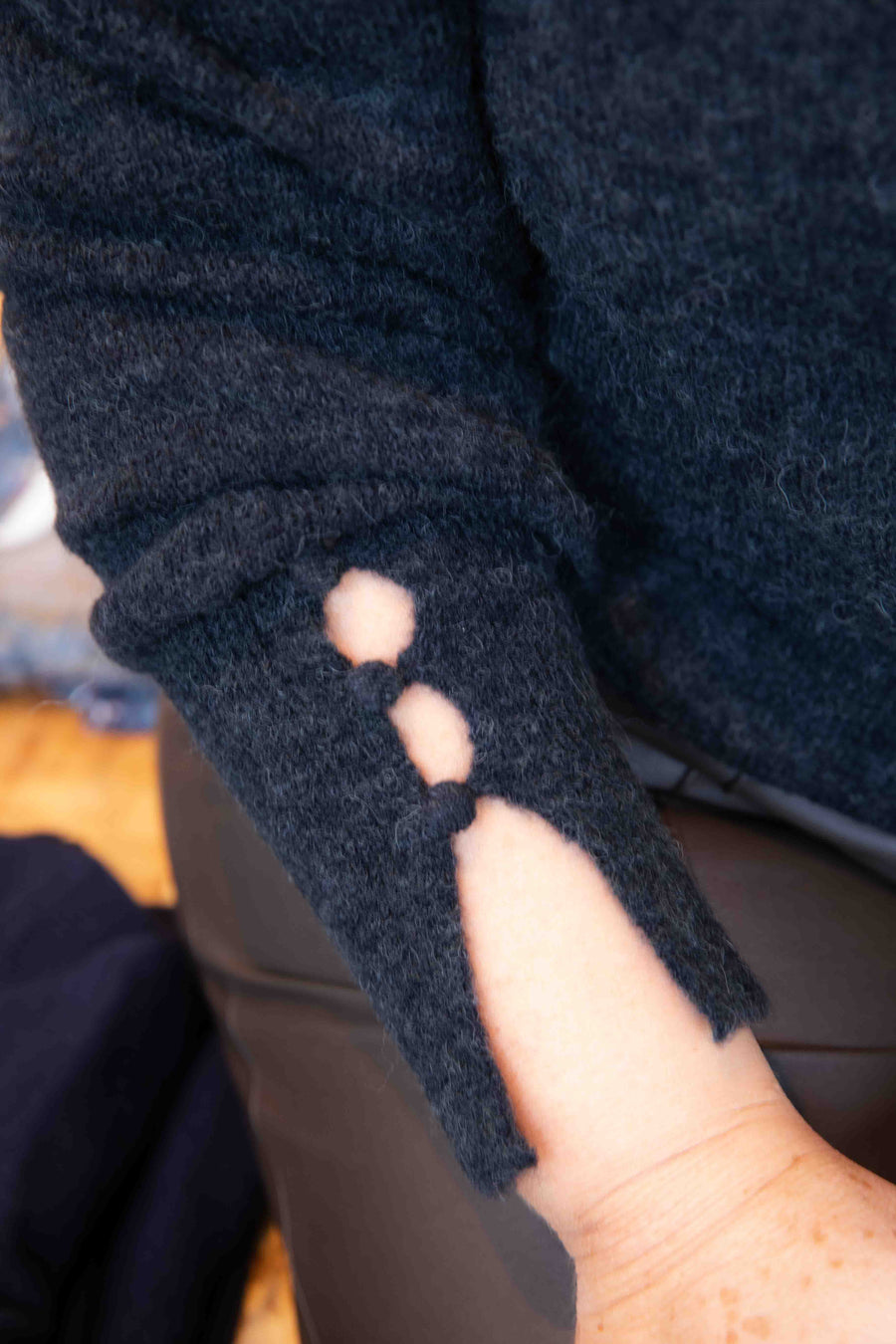 Mos mosh Mape Sophie crew neck  jumper - salute navy