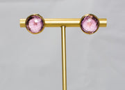My Doris chunky facet stud ear rings
